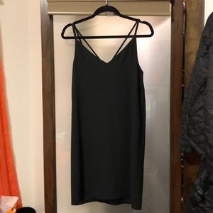 Topshop black slip dress
